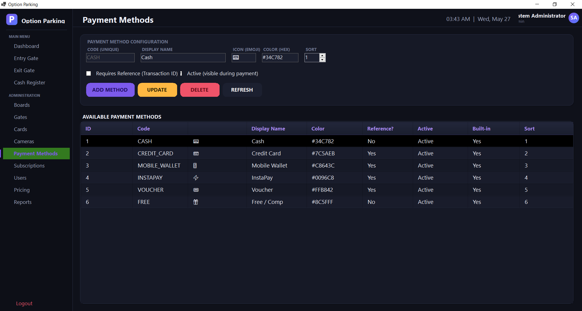 Payment Methods